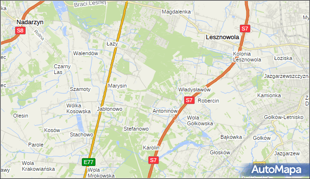 mapa Kuleszówka, Kuleszówka na mapie Targeo