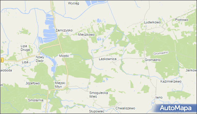 mapa Laskownica, Laskownica na mapie Targeo