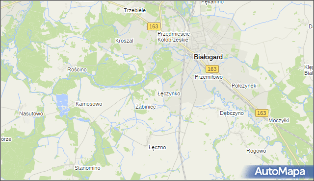 mapa Łęczynko, Łęczynko na mapie Targeo