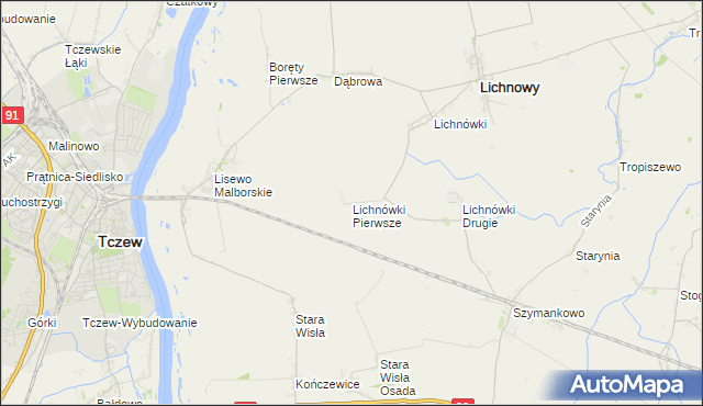 mapa Lichnówki Pierwsze, Lichnówki Pierwsze na mapie Targeo