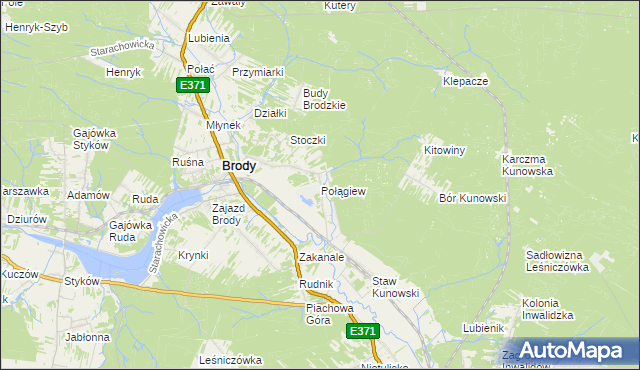 mapa Połągiew, Połągiew na mapie Targeo