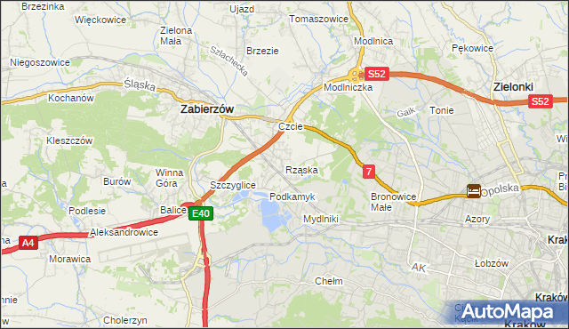 mapa Rząska, Rząska na mapie Targeo
