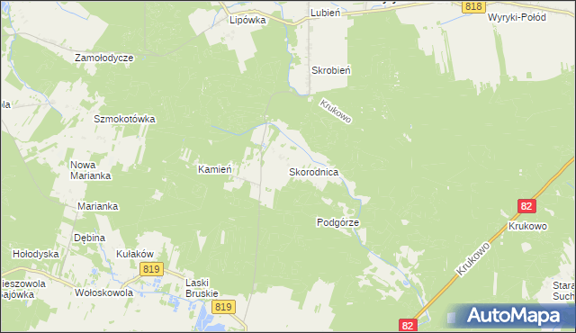 mapa Skorodnica, Skorodnica na mapie Targeo