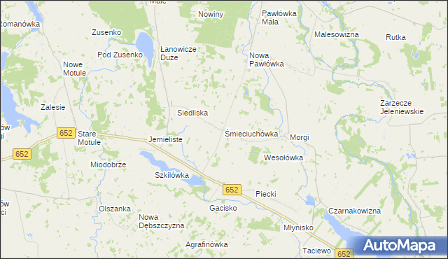 mapa Śmieciuchówka, Śmieciuchówka na mapie Targeo