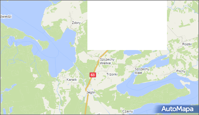 mapa Szczechy Wielkie, Szczechy Wielkie na mapie Targeo