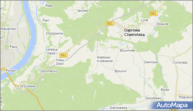 mapa Wałdowo Królewskie, Wałdowo Królewskie na mapie Targeo