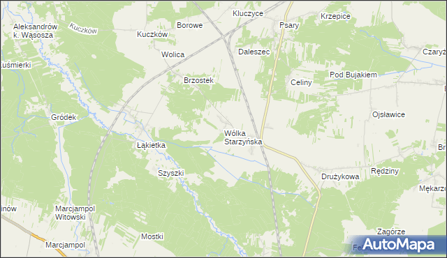 mapa Wólka Starzyńska, Wólka Starzyńska na mapie Targeo