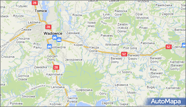 mapa Klecza Górna, Klecza Górna na mapie Targeo