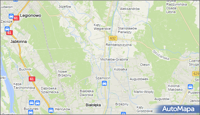 mapa Michałów-Grabina, Michałów-Grabina na mapie Targeo