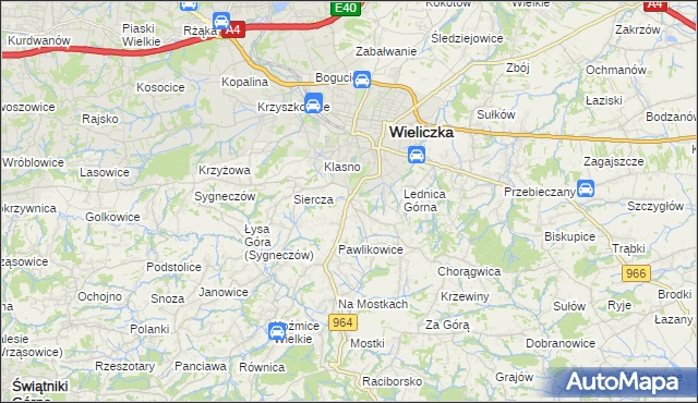 mapa Rożnowa, Rożnowa na mapie Targeo