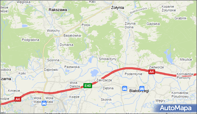 mapa Smolarzyny, Smolarzyny na mapie Targeo