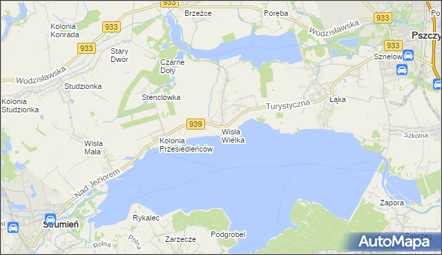 mapa Wisła Wielka, Wisła Wielka na mapie Targeo