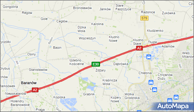 mapa Zabłotnia, Zabłotnia na mapie Targeo
