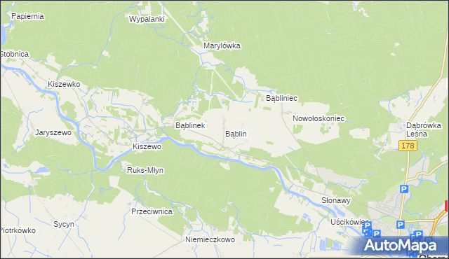 mapa Bąblin, Bąblin na mapie Targeo