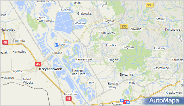 mapa Bluszczów, Bluszczów na mapie Targeo