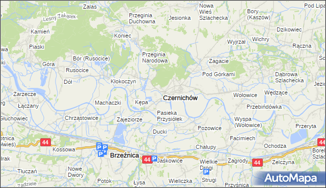 mapa Czernichów powiat krakowski, Czernichów powiat krakowski na mapie Targeo