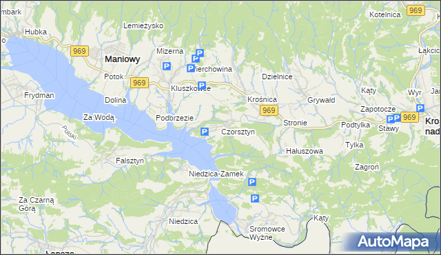 mapa Czorsztyn, Czorsztyn na mapie Targeo