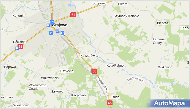 mapa Danówek, Danówek na mapie Targeo