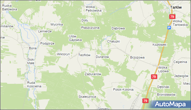 mapa Duranów, Duranów na mapie Targeo