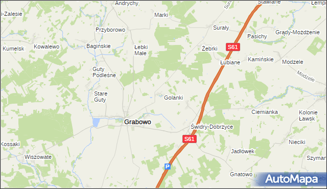 mapa Golanki, Golanki na mapie Targeo