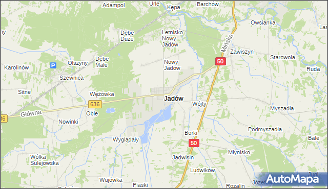 mapa Jadów, Jadów na mapie Targeo