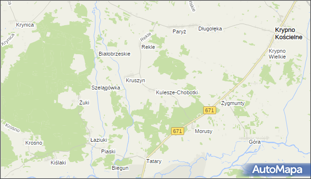 mapa Kulesze-Chobotki, Kulesze-Chobotki na mapie Targeo