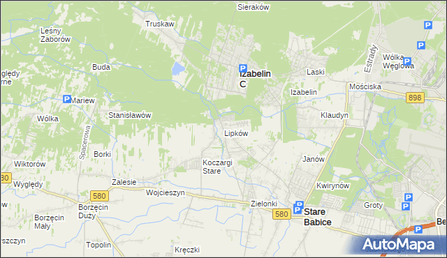 mapa Lipków, Lipków na mapie Targeo