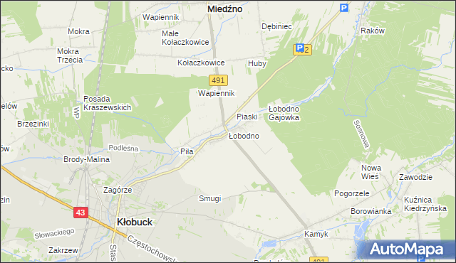 mapa Łobodno, Łobodno na mapie Targeo