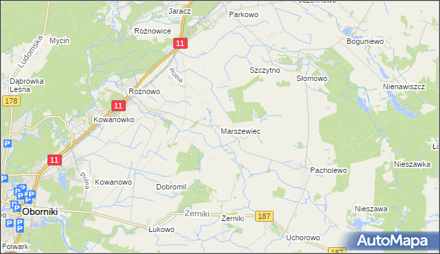 mapa Marszewiec, Marszewiec na mapie Targeo