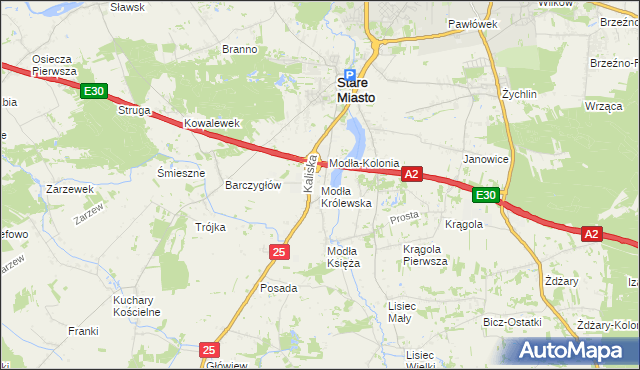 mapa Modła Królewska, Modła Królewska na mapie Targeo