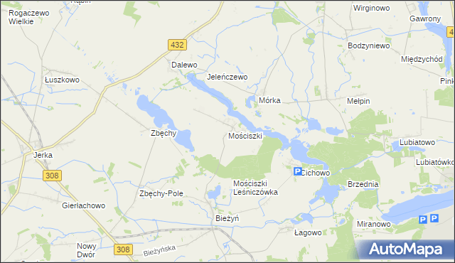 mapa Mościszki, Mościszki na mapie Targeo