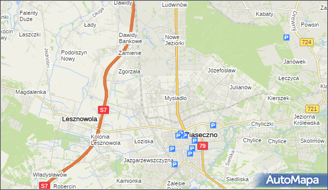 mapa Mysiadło, Mysiadło na mapie Targeo