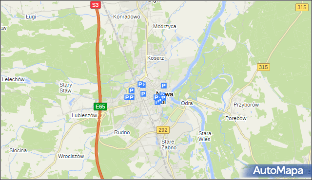 mapa Nowa Sól, Nowa Sól na mapie Targeo