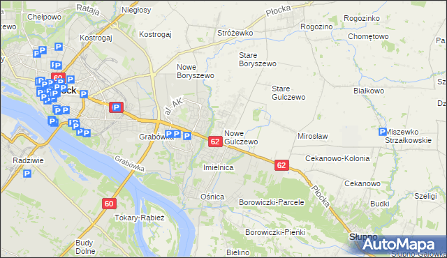 mapa Nowe Gulczewo, Nowe Gulczewo na mapie Targeo