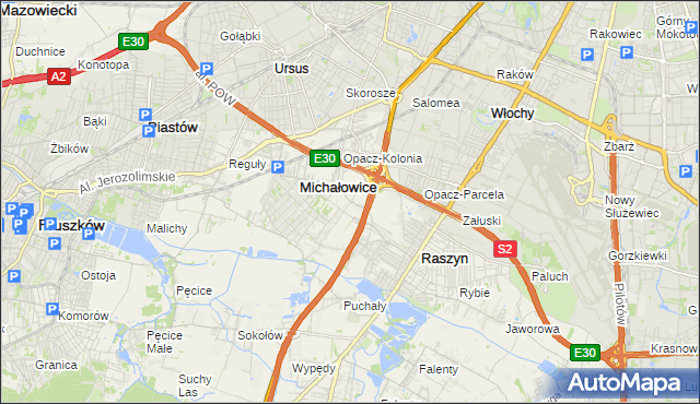 mapa Opacz Mała, Opacz Mała na mapie Targeo