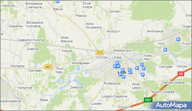 mapa Orchów, Orchów na mapie Targeo