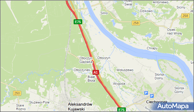 mapa Otłoczyn, Otłoczyn na mapie Targeo