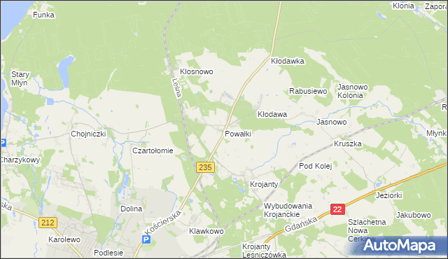 mapa Powałki, Powałki na mapie Targeo