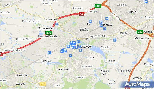 mapa Pruszków, Pruszków na mapie Targeo