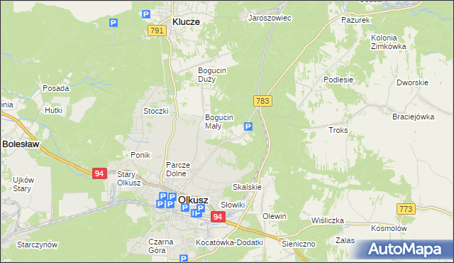 mapa Rabsztyn, Rabsztyn na mapie Targeo