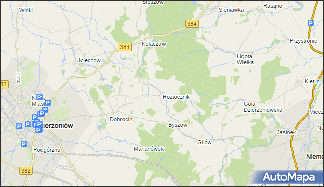 mapa Roztocznik, Roztocznik na mapie Targeo