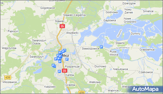 mapa Sławoszowice, Sławoszowice na mapie Targeo