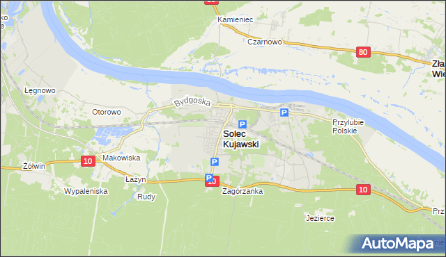 mapa Solec Kujawski, Solec Kujawski na mapie Targeo