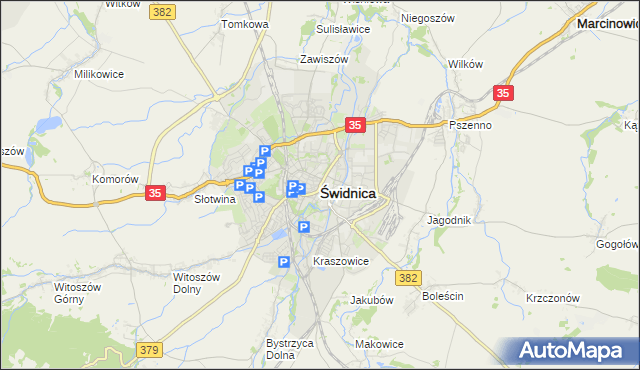 mapa Świdnicy, Świdnica na mapie Targeo