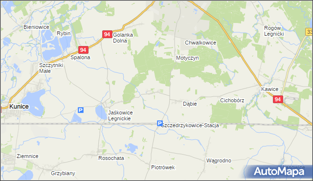 mapa Szczedrzykowice, Szczedrzykowice na mapie Targeo