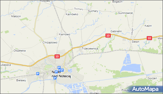 mapa Trzeciewnica, Trzeciewnica na mapie Targeo