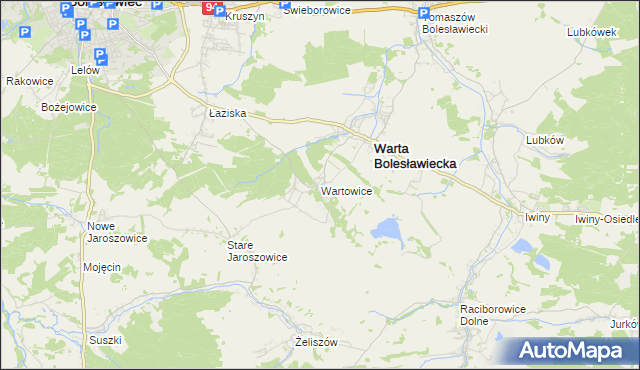 mapa Wartowice, Wartowice na mapie Targeo
