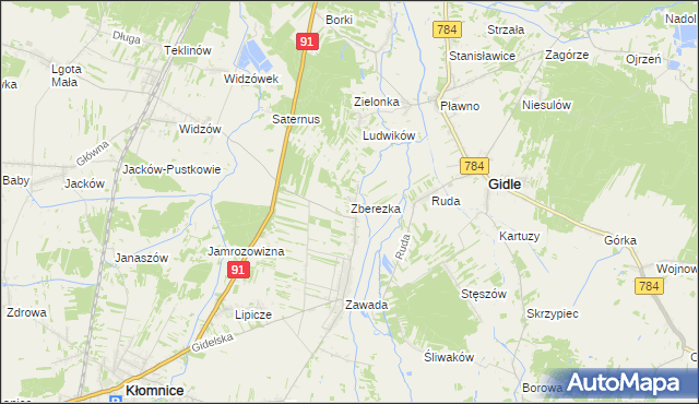 mapa Zberezka, Zberezka na mapie Targeo