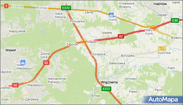 mapa Góraszka, Góraszka na mapie Targeo