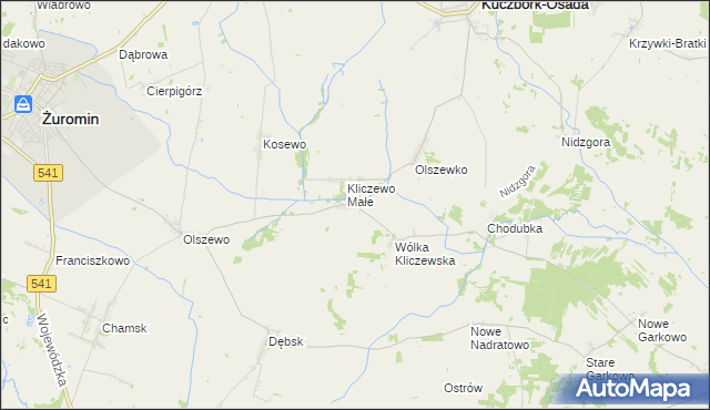 mapa Kliczewo Duże, Kliczewo Duże na mapie Targeo